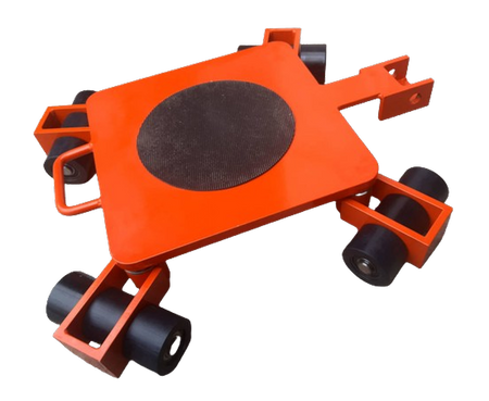 STALMECHON Wózek rotacyjny bez płyty obrotowej do transportu maszyn, urządzeń i sprzętu (rolki: 12x poliamidowe toczone, nośność: 4 ton) 50279762